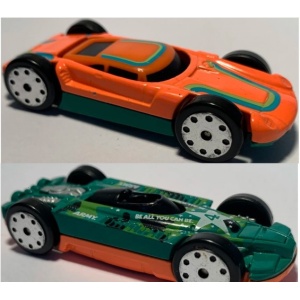 Military Car / Orange Sports Car