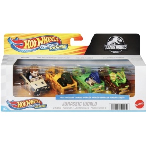 Hot Wheels RacerVerse - Jurassic World 4-Pack